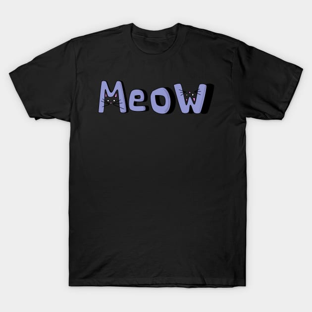 meow T-Shirt by Cukatcat